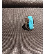 Sterling silver and Blue Gem Turquoise Ring - $228.92 CAD