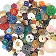 Vintage Old Buttons Lot Of 150+ Mixed Colors &amp; Sizes For Sewing Crafts - £7.69 GBP