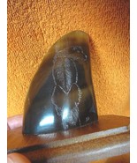 (ak-moose-101) GENUINE MOOSE HOOF Wolf etched display Alaskan Eskimo art... - $125.05 CAD