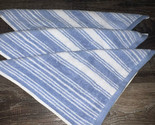 Lauren Ralph Lauren ~ Washcloth Towels Cotton Blue White Sanders ~ 3-Piece - $26.42