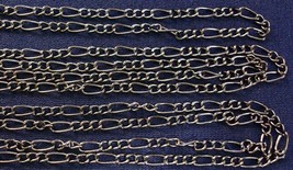 Figaro link jewelry chain black plated 12 feet 8 links per in 6x3mm-3x2mm CH093 - £4.70 GBP