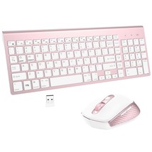 Wireless Keyboard And Mouse - Dual System Switching Ergonomics Compact Slim Keyb - £43.87 GBP
