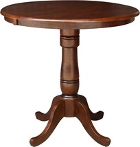 Espresso 36-Inch Round Extension Table With A 12-Inch Leaf From International - $564.94