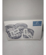 CRYSTAL MIKASA CRESCENT Set of 4 WEIGHTED Dishes CELEBRATIONS NEW OPEN BOX - $18.80