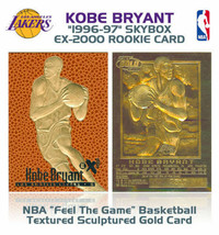 1996 Nba Lakers Kobe Bryant Feel The Game Ex - 2000 Rookie Reprint 23 Gold Card - £13.44 GBP