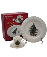 Nikko Happy Holidays Dinnerware Set 12 Piece Christmas Tree VTG Original... - $124.79 CAD