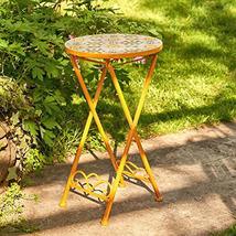 Zaer Ltd. Mosaic Tile Furniture (Small Accent Table, Odessa Sunflower Design) - £76.67 GBP