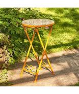 Zaer Ltd. Mosaic Tile Furniture (Small Accent Table, Odessa Sunflower De... - £76.51 GBP