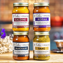 Mumbai to MAINE Indian Sauce Variety 4-Pack – Korma, Caldine, Saag &amp; Makhani - £47.96 GBP
