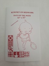 Kewpie&#39;s In Redwork ~ Days of the Week ~ Embroidery Pattern 8&quot; x 8&quot; Quil... - £4.60 GBP
