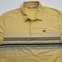 Travis Mathew Golf Polo Shirt Men&#39;s Large Yellow Short Sleeve Pima Cotto... - £13.90 GBP