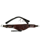 Equestrian Horse Leather Anatomical Jumper Girth Brown 32&quot; End To End w/... - $14.25