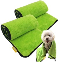 (2 Pack Medium) Truly Pet Quick-drying Dog Cat Towels Soft Fiber Bath Towel - £18.36 GBP