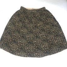 J Crew Women Cheetah Leopard Animal Print Pleated Midi Skirt size 12 - £21.43 GBP