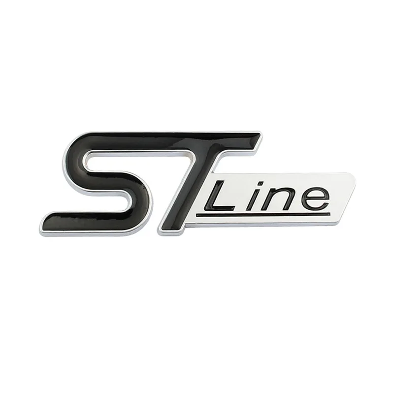 3D Car Front Grill Trunk Metal Logo ST Line Emblem For Ford Kuga MK3 MK2 MK4 S M