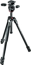 Black Manfrotto 290 Xtra Aluminum 3-Section Tripod Kit With 3-Way Head, 3Wus). - £173.81 GBP