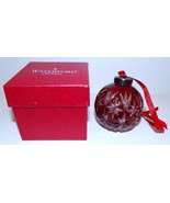 EXQUISITE WATERFORD CRYSTAL RUBY RED ANNUAL CASED BALL CHRISTMAS ORNAMEN... - £85.44 GBP