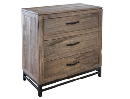 36&quot; Brown Solid Wood Three Drawer Chest - $19,005.46 MXN