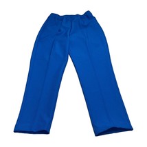 Bend Over Pants Women&#39;s 12W Blue 100% Polyester Classic Mid-Rise Straigh... - $24.18