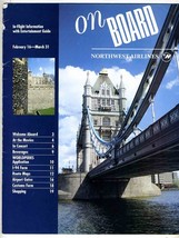 Northwest Airlines On Board  1990 In Flight Information &amp; Entertainment ... - £27.15 GBP