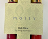 Mally High Shine Liquid Lip Balm Duo, Peach &amp; Hot Pink 0.33 oz  / 9.4 g ... - £17.54 GBP