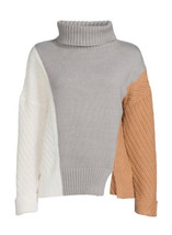 NEW Cliche’ Women’s Colorblock Turtleneck Sweater Size Small NWT - $44.06