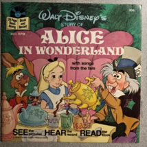 ALICE IN WONDERLAND (1979) Disneyland softcover book with 33-1/3 RPM record - £10.90 GBP