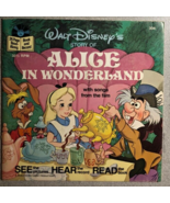 ALICE IN WONDERLAND (1979) Disneyland softcover book with 33-1/3 RPM record - £10.89 GBP
