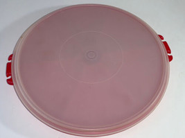 RED 12&quot; TUPPERWARE Divided PARTY TRAY Veggie/Dessert Storage Container+L... - $15.52