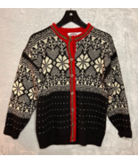 Cambridge Dry Goods Women&#39;s Wool blend Sweater Fair Isle Nordic Metal bu... - £31.69 GBP