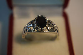 Womens 925 Sterling Silver With Oval Sapphire Ring Size 7 Very Nice! - £39.50 GBP