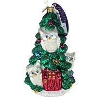 Christopher Radko Tree For Three Glass Ornament Christmas Tree With Owls... - $499.00