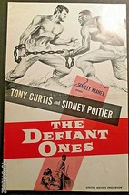 Sidney Poitier: Collection (The Defiant Ones) ORIG,1958 Movie Pressbook # 1 - £126.59 GBP