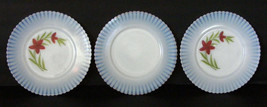 Macbeth Evans Three 8&quot; Plates Vintage Monax Florrette Petalware 2 Hand Painted - £23.98 GBP