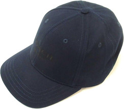 Coach Navy Blue Black Embroidered Adjustable Baseball Cap Hat, M/L, 8393-10 - £70.01 GBP