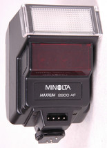 Minolta Maxxum 2800 AF Flash-w Case-Shoe Mount-Vtg-Camera Acc-Made in Japan - $23.36