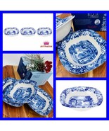 Set of 3 Spode Blue Italian Collection Procelain Dipping Bowl Serving Dish - $33.65