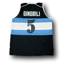 Manu Ginobili #5 Visa Team Argentina Basketball Jersey Navy Blue Any Size image 2