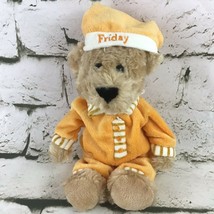 FAO Friday Sleepy Teddy Bear In Orange Pajamas Stuffed Animal Soft Toy 2010 - $11.88