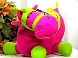  (Y22L3B4) Sugar Loaf Plush Horse Stuffed Pony Animal Gift Pink Lime Green NWT - $19.99