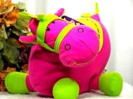  (Y24L3B1) Sugar Loaf Plush Horse Stuffed Pony Animal Gift Pink Lime Gre... - $19.99