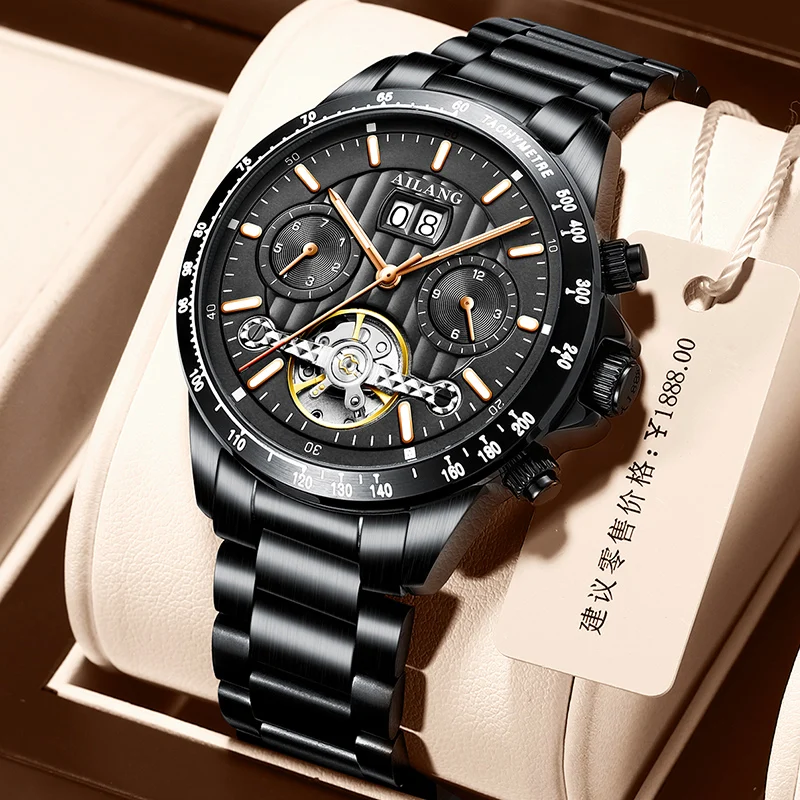  Men&#39;s Tourbillon Mechanical Watch  Waterproof Automatic Self-Wind Skeleton  Men - £57.02 GBP