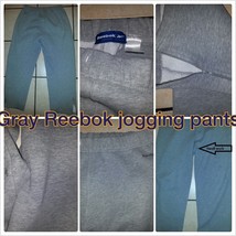 RBK Reebok Mens Gray Fleece Jogging Lounge Pants Gray gym jogging pants ... - $9.80
