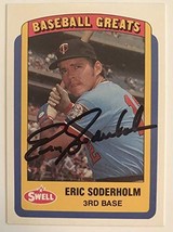 Eric Soderholm Signed Autographed 1990 Swell Greats Baseball Card - Minn... - $20.74 CAD