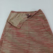 Bandolino Women's Coral/Tan Side Zipper Pleated Skirt Size 6 image 12