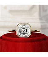 2 Ct Asscher Cut F VS1 Lab Grown Diamond Art Deco Engagement Ring in Yel... - €1.512,79 EUR