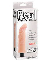 Real Feel No. 6 Long 8&quot; Vibe Waterproof - Mutli-speed Flesh - £15.06 GBP
