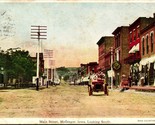 Vtg Postcard 1908 Main Street, McGregor Iowa, Looking South - Dirt Stree... - £6.97 GBP