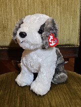 TY Beanie Buddy 2002 &quot;Herder&quot; English Sheep Dog 11&quot; Gray &amp; White Sitting... - $16.78