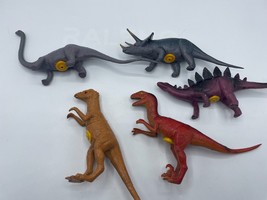 Dinosaur Figure Lot with Godzilla Roaring Sounds Velociraptor Brontosaurus Toys - £6.08 GBP